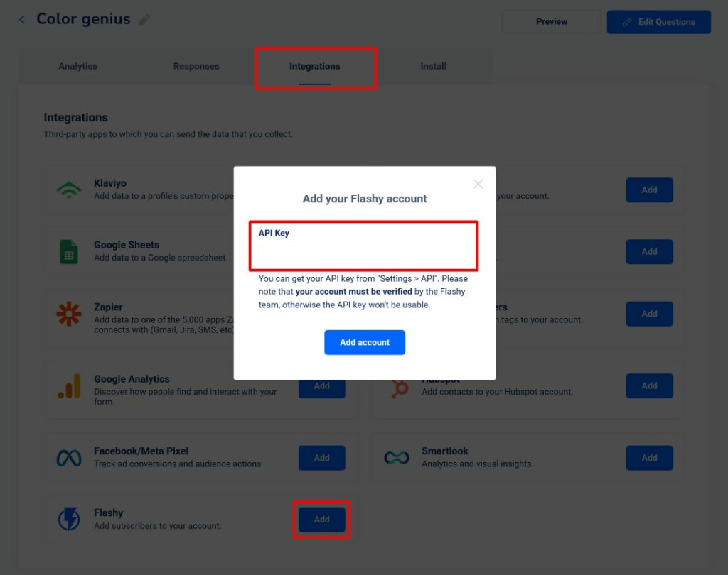 Sending data to Flashy - VeeForm Blog