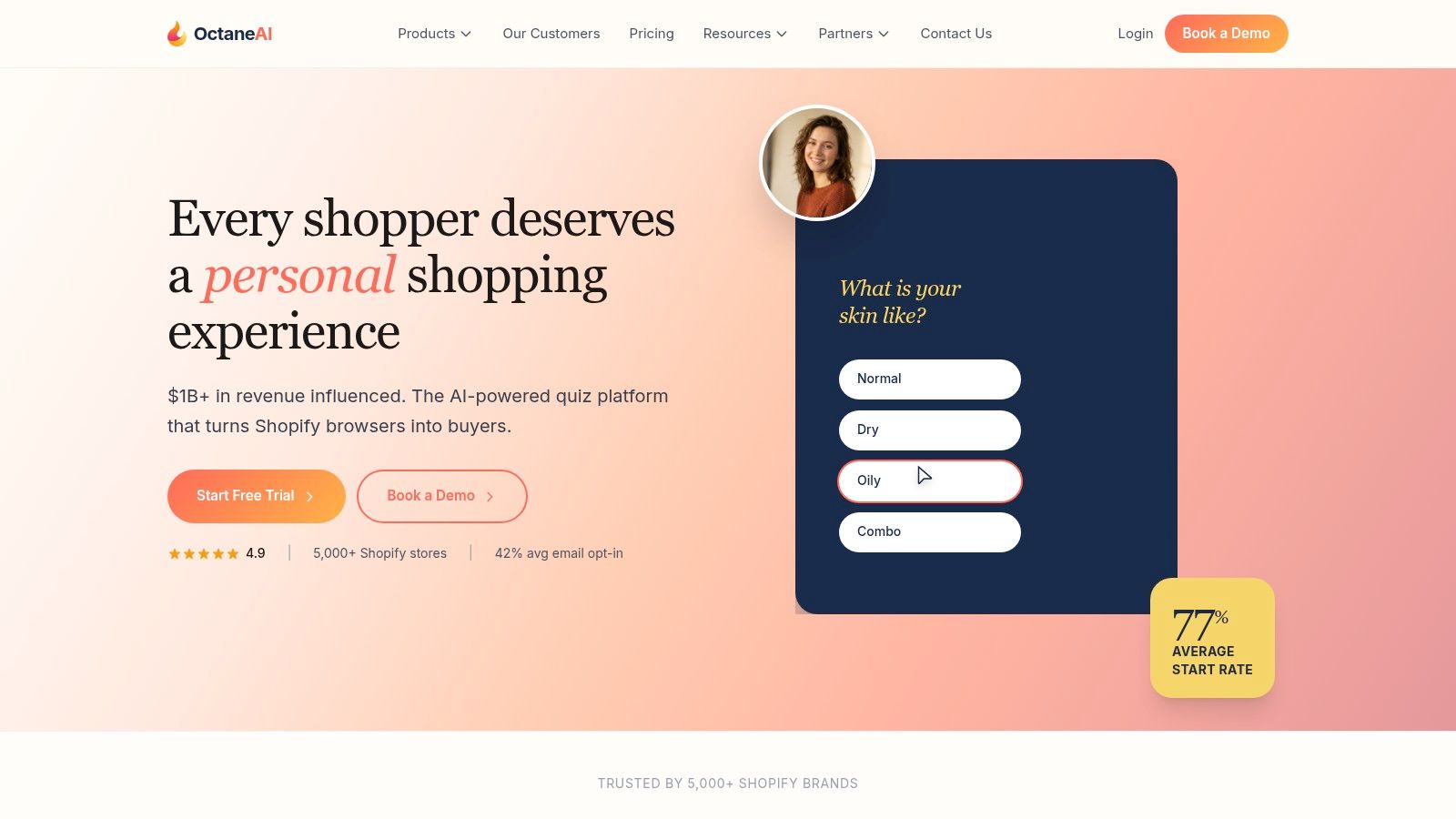 Octane AI, Shop Quiz for Shopify