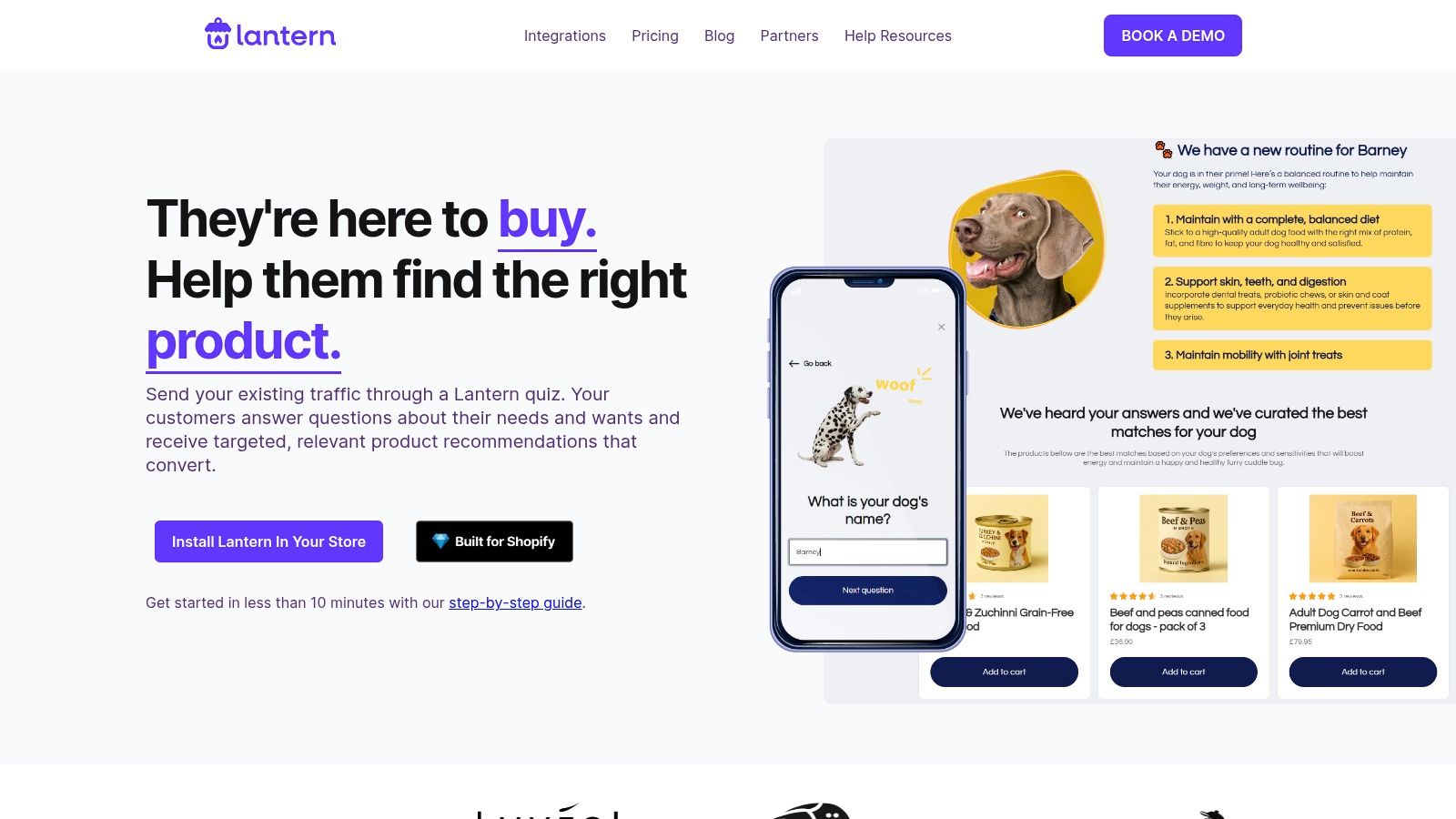 Lantern, AI Product Quiz Builder