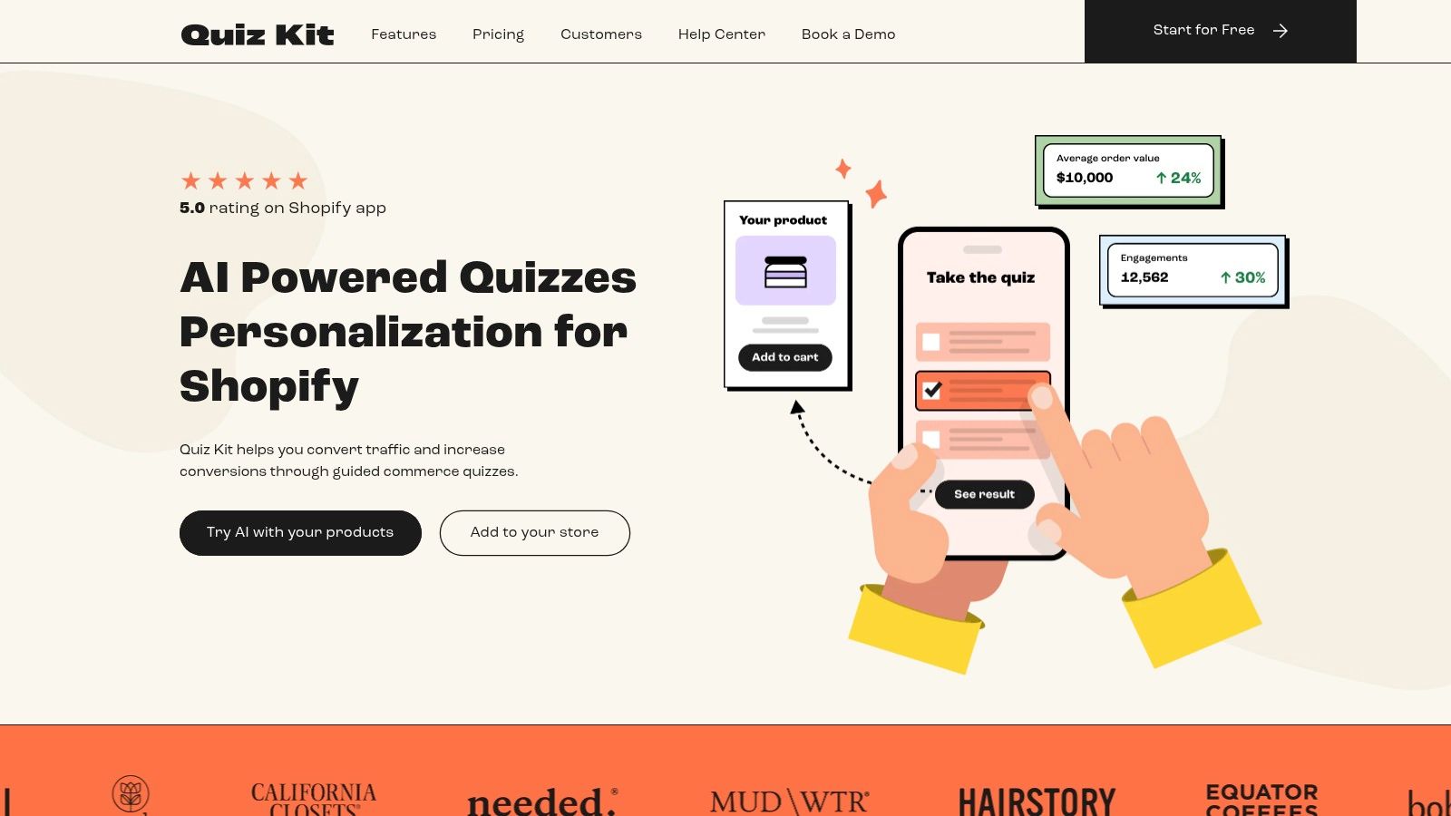 Quiz Kit, Shoppable Quizzes by Presidio